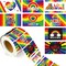 560 Pcs Pride Stickers Roll for LGBTQ Rainbow Rectangle LGBTQ Support Stickers Love Heart LGBT Support Decals for Lesbian Gay Bisexual Trans Pride Month Parades Party Decorations Accessories